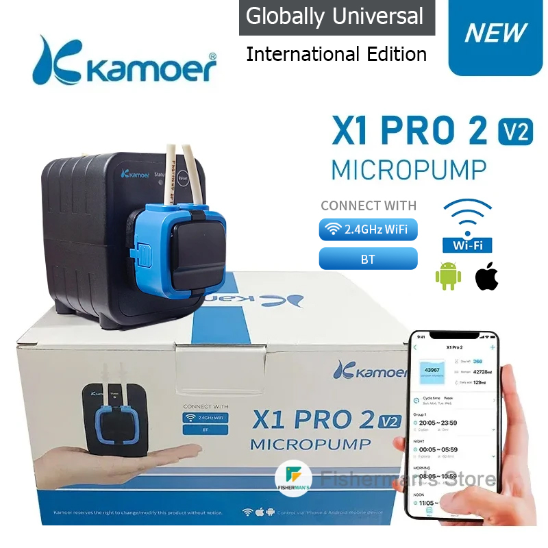 Aquarium Fish App - Bluetooth Kamoer-X1 Pro 2 V2 Fishポンプ,水槽,水族館,液滴ポンプ,Wi-Fiアプリケーション用