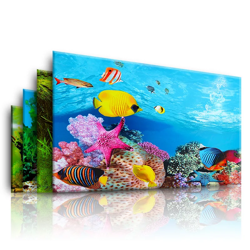 Aquarium Fish Tank Price - 水族館の背景 3d ステッカーポスター水槽水族館の背景アクセサリー装飾海洋植物 Aquascape 絵画