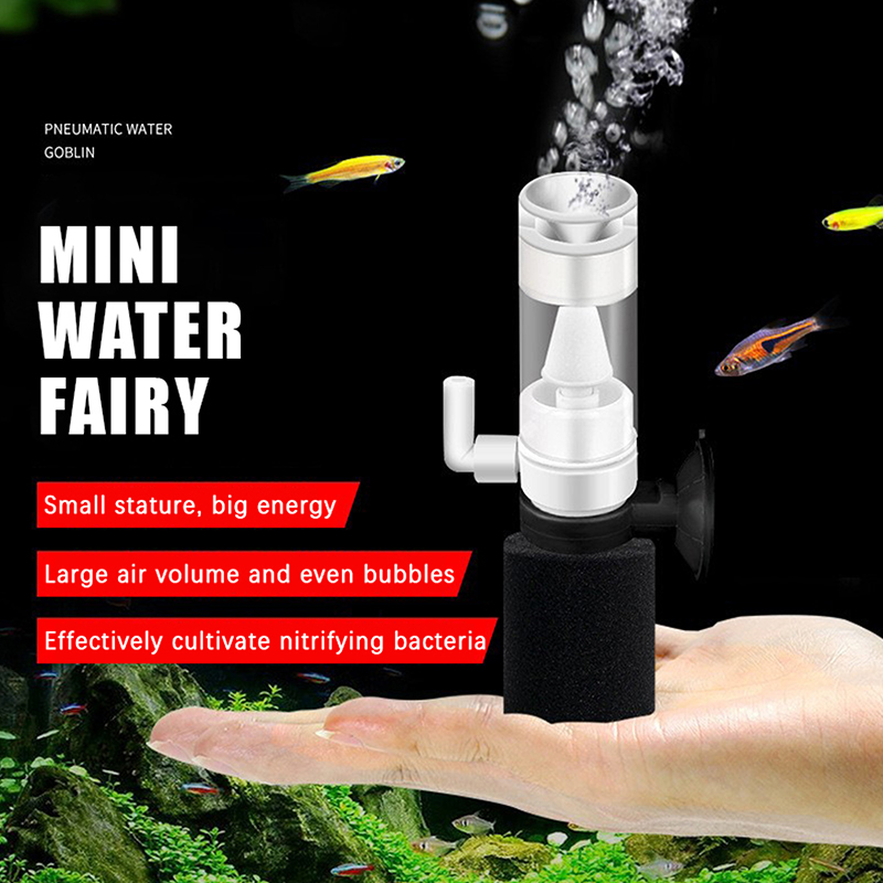 Aquarium Fish Betta - ♬ 空気駆動式水槽スポンジフィルター、超静音動作と効率的な生物学的ろ過機能搭載、小型ベタ、エビ、魚水槽に最適