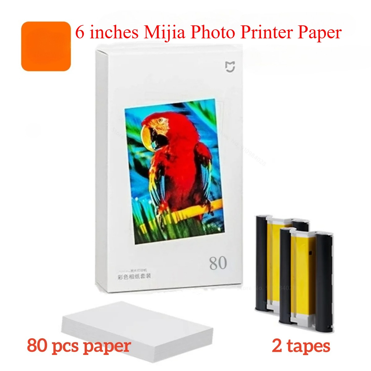 Aquarium Xiaomi - MIjia フォトプリンター専用 6 インチ 80 枚裏面粘着フォトペーパー