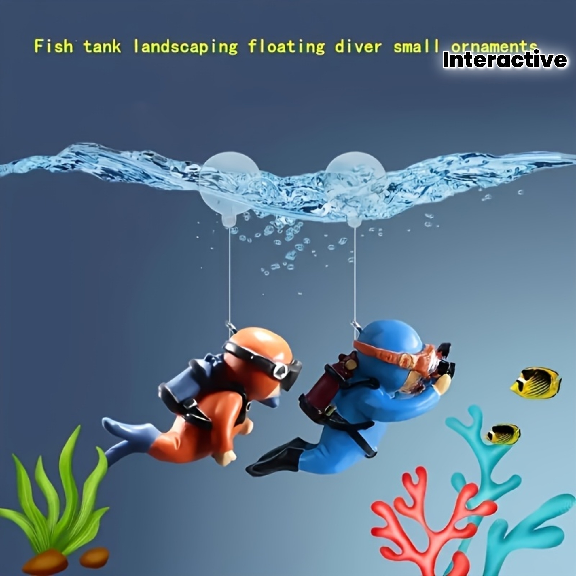 Aquarium Fish Tank Price - 2個入り 鮮やかなダイバー型水槽飾り 水中雰囲気用 魚タンクアクセサリー 水槽装飾 水槽アクセサリー