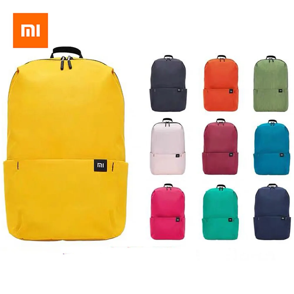 Aquarium Xiaomi - Xiaomi-Mi-小さな防水バックパック,都市のレジャーや旅行のためのユニセックスのマルチカラーの組み合わせを備えたオリジナルのスマートバッグ,10l
