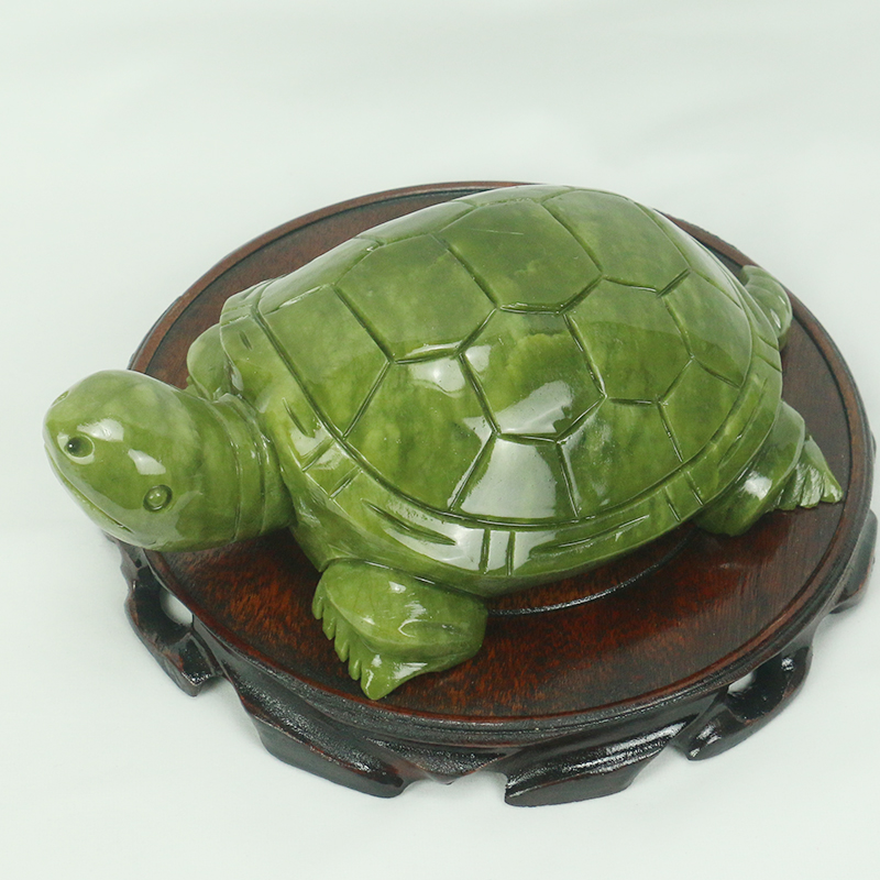 天然翡翠/亀の彫刻/家の装飾/風水装飾品/水槽玄関風水良いオ - Aquarium Fish Tank Price のレビューと価格