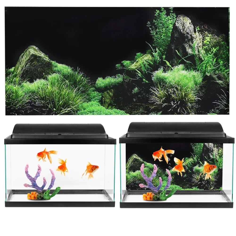 3D水族館のポスター,水槽の背景アクセサリー,海の植物,ポス - Aquarium Fish Tank Price のレビューと価格