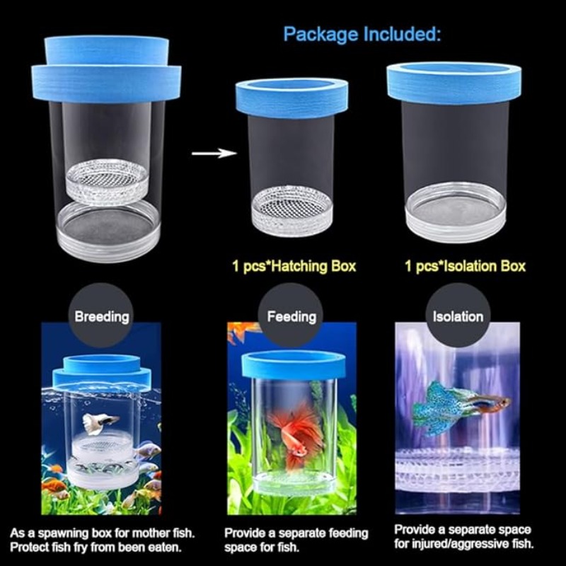 フローティング魚飼育隔離ボックス水族館タンクベビーフィッシュ - Aquarium Fish Betta のレビューと価格