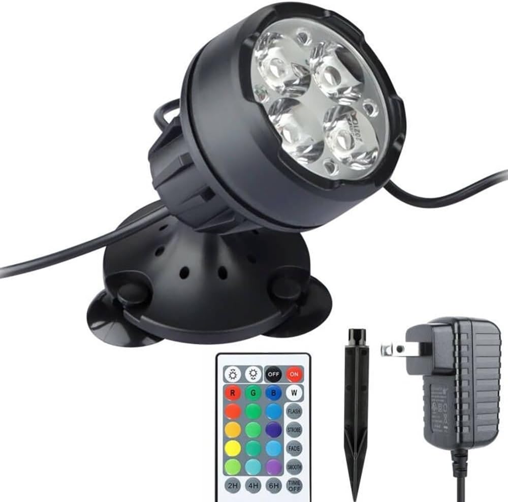 LED水槽池用ライト マルチカラー噴水スポットライト 水中R - Aquarium Fish App のレビューと価格