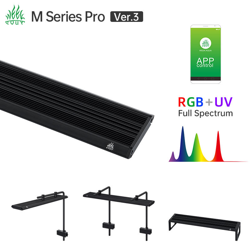 ウィークアクアMシリーズRGB UV LED水槽ライト、調整 - Aquarium Fish Photography のレビューと価格