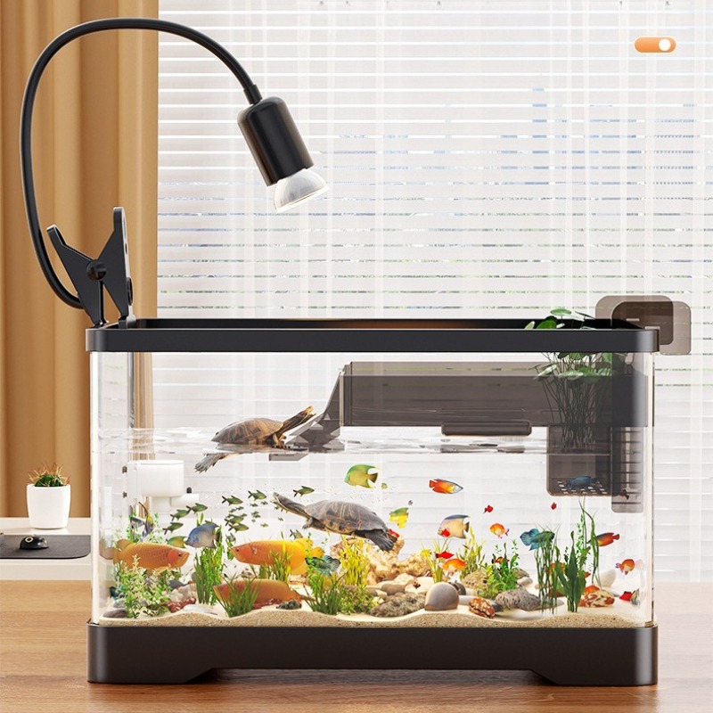 アクリル製水槽 超透明 生態系水槽 透明プラスチック製 卓上 - Aquarium Fish Betta のレビューと価格