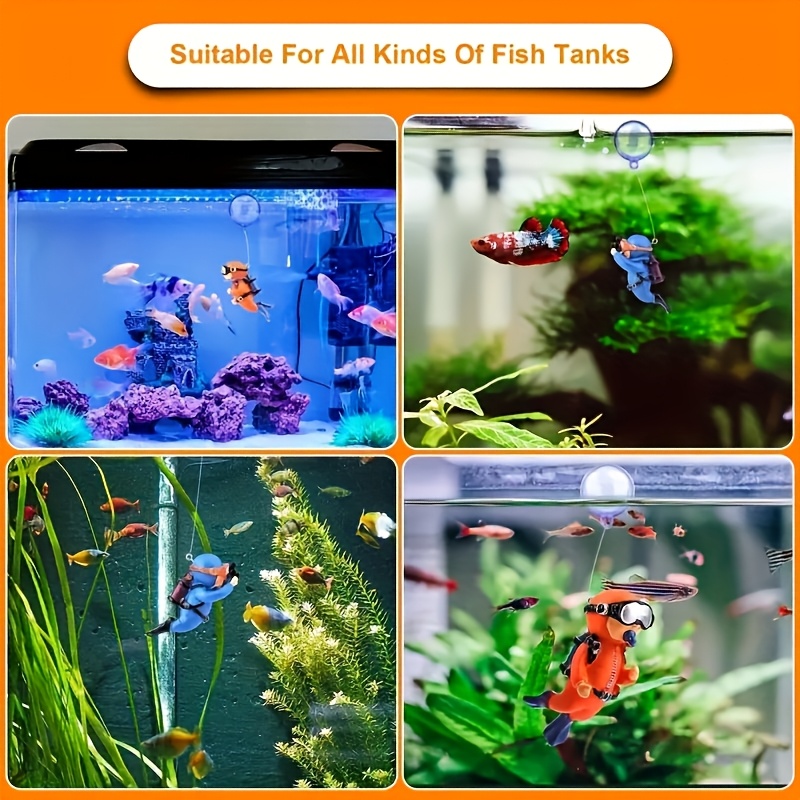 2個入り 鮮やかなダイバー型水槽飾り 水中雰囲気用 魚タンク - Aquarium Fish Tank Price のレビューと価格
