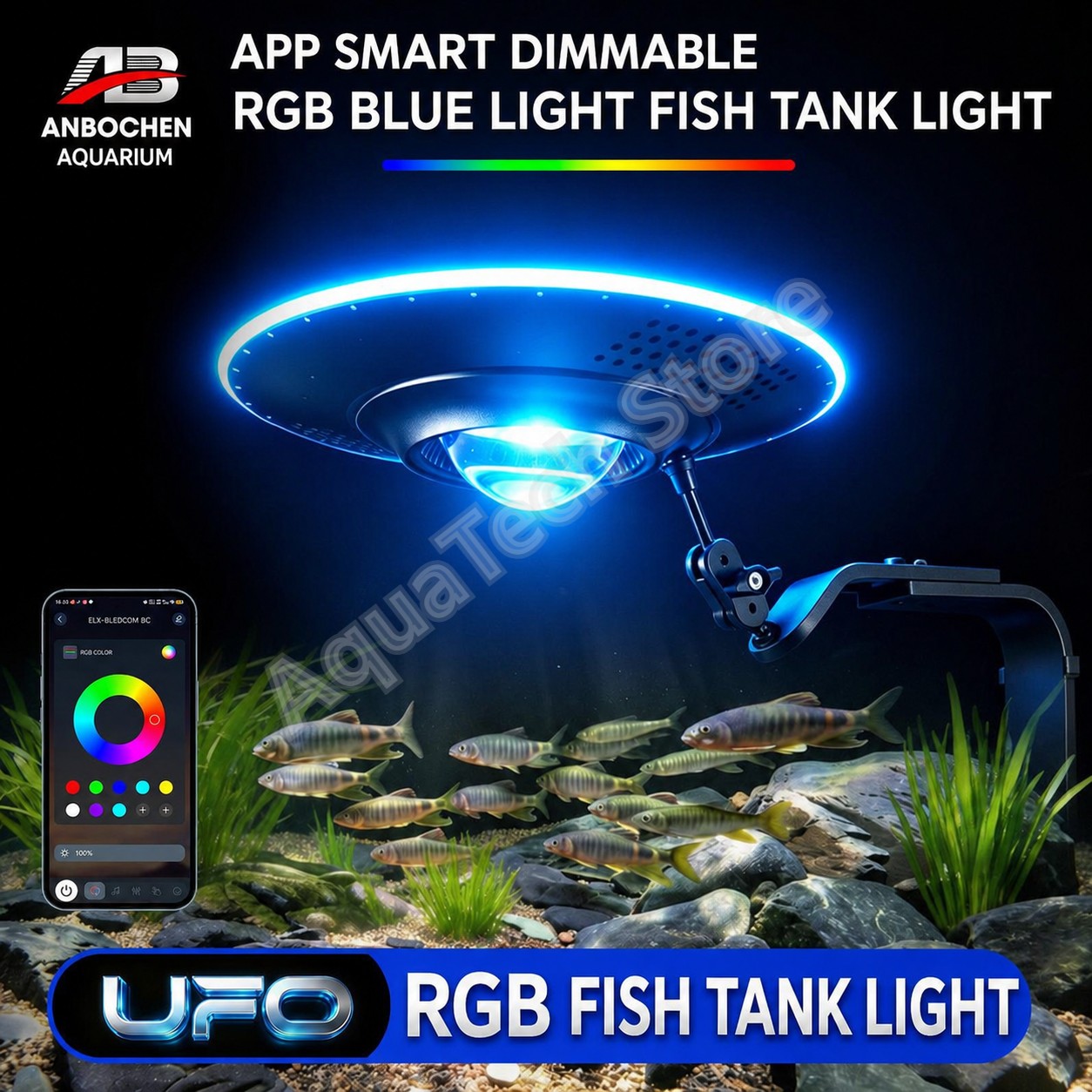 ANBOCHEN UFO RGB LED水槽ライト WiFi - Aquarium Fish App のレビューと価格
